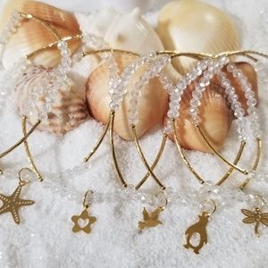 14k gold plated Handmade Semanario Bracelet set